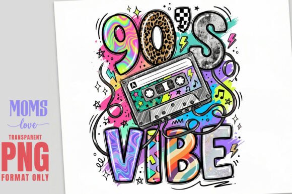 90’S VIBE Retro Sublimation PNG
