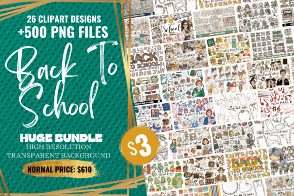 Back to School Clipart Huge Bundle: A Comprehensive Design Resource