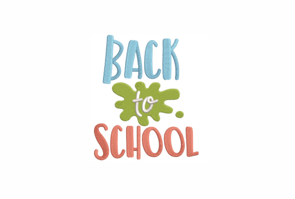 Back to School Machine Embroidery Design