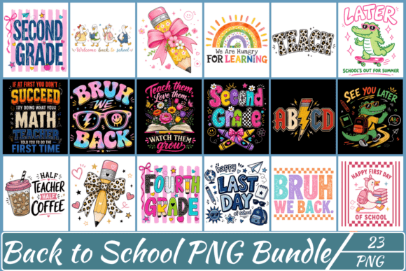 Back to School Shirt Designs Bundle