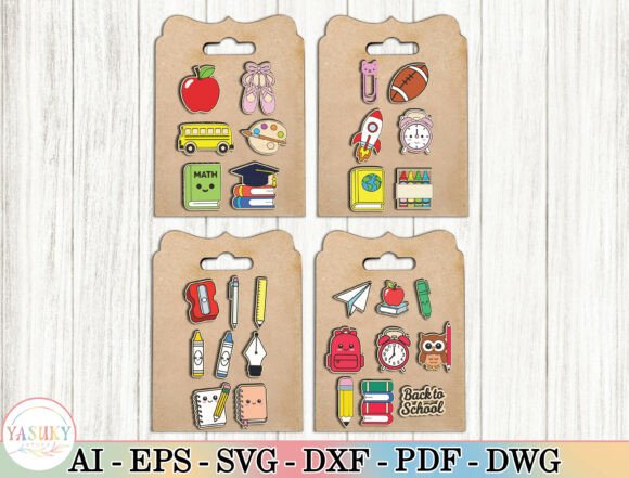 Back to School Stud Earring SVG Bundle