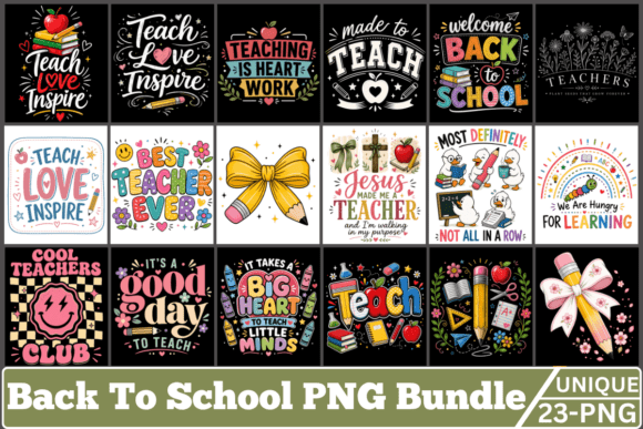 Back to School T-Shirt PNG Collection