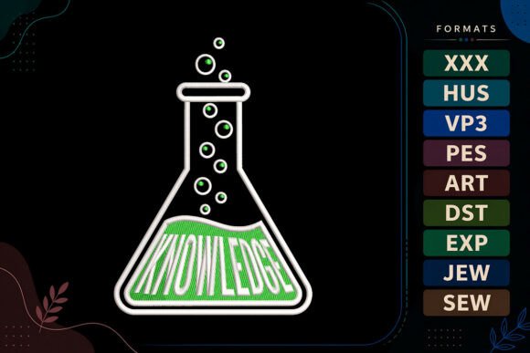 Chemistry Back to School Embroidery Design