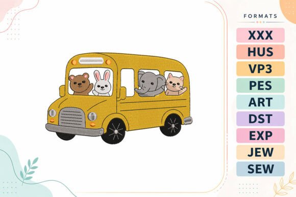 Cute Bus Back to School: Turning Simple Embroidery into Meaningful Connections