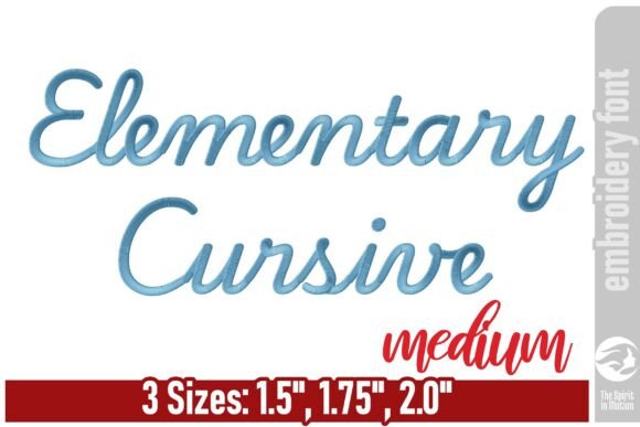 Elementary Cursive Embroidery Font - M: A Practical Evaluation for Back-to-School Projects