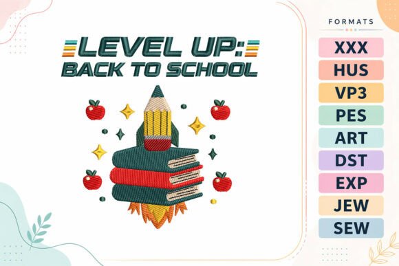 Evaluating the Back to School Rocket Books Embroidery Design for Custom Projects