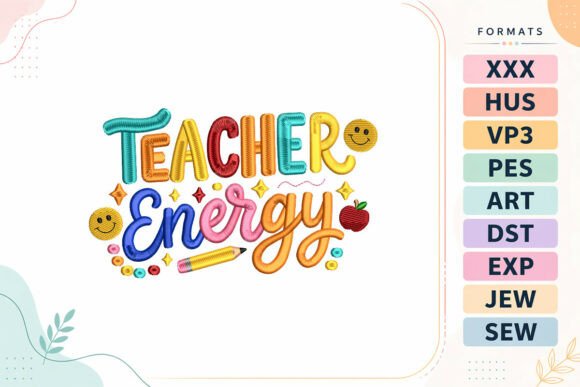 Ignite Classroom Spirit: The Perfect Embroidery Design for Back-to-School Cheer