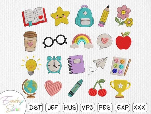 Mega Back to School Embroidery Design: Spark Joy and Learning with Everyday Essentials