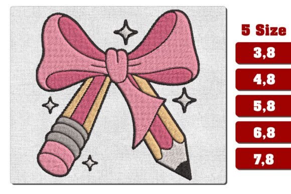 Pink Pencil Bow Back to School Design